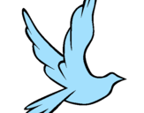 Coloring page Dove of peace in flight painted byraui