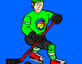 Coloring page Ice hockey player painted byEge Bejbej