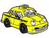 Coloring page Taxi Herbie painted bymeme