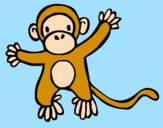 Coloring page Monkey painted byhiye