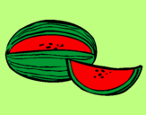 Coloring page Melon painted byclaudia