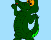 Coloring page Baby crocodile painted bymariana