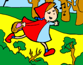 Coloring page Little red riding hood 6 painted byButterfly