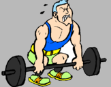 Coloring page Weight-lifting painted bylucas