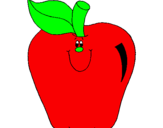 Coloring page Apple painted byeaple