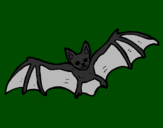 Coloring page Flying bat painted byrishikesh