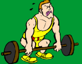 Coloring page Weight-lifting painted bygábor