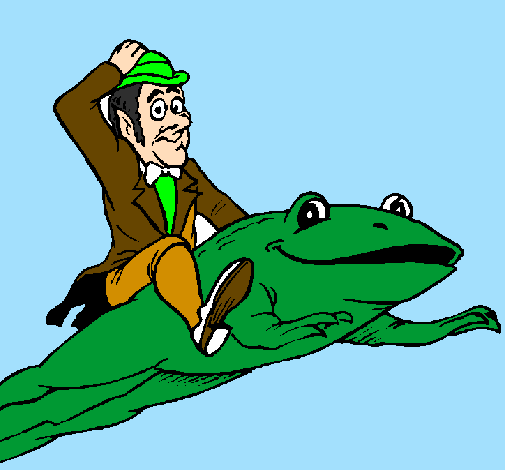 Leprechaun and frog