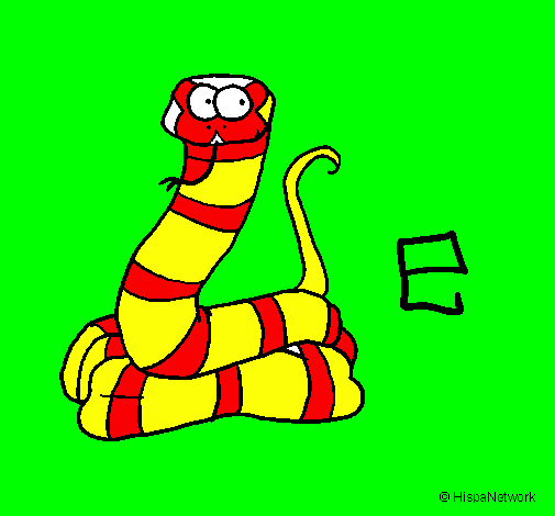 Coloring page Snake painted bydesi