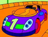 Coloring page Race car painted bypatito