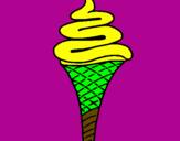 Coloring page One-flavour ice-cream painted byperlajanette