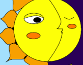 Coloring page Sun and moon 3 painted byamilkanida