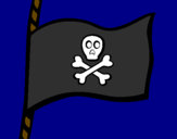 Coloring page Pirate flag painted byAtominda
