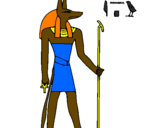 Coloring page Anubis painted byrishikesh