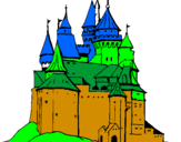 Coloring page Medieval castle painted bybeth