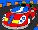 Coloring page Race car painted bymike