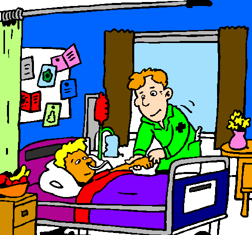 Coloring page Little boy in hospital painted byKaden1