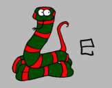 Coloring page Snake painted byale       