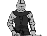 Coloring page Knight with mace painted bydiane