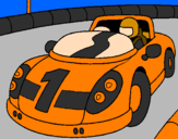 Coloring page Race car painted bygabor