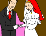 Coloring page Exchange of wedding ring painted bynate for  finn