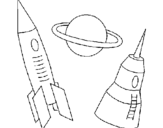 Coloring page Rocket painted bynate did this tricerotop