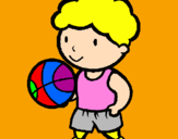 Coloring page Basketball player painted bydylan13