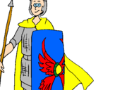 Coloring page Roman soldier II painted bybeth2
