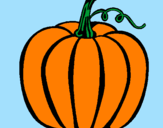 Coloring page Big pumpkin painted byiqra8