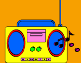 Coloring page Radio cassette 2 painted bydylan28
