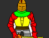 Coloring page Knight with mace painted bymarus