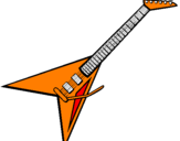 Coloring page Electric guitar II painted bymason stuart
