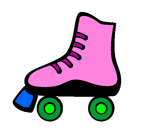Coloring page Roller skate painted bymartina ( 4 a%uFFFDos)