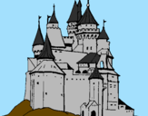 Coloring page Medieval castle painted bydeven