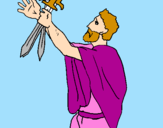 Coloring page The father of the Horatii painted byale       