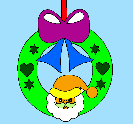 Coloring page Christmas decoration painted byelisabet