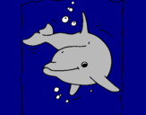 Coloring page Dolphin painted bymason stuart