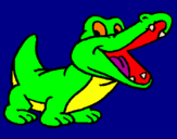 Coloring page Crocodile painted bygabor
