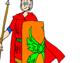 Coloring page Roman soldier II painted byyunique