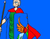 Coloring page Roman soldier II painted byShane sulley