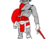 Coloring page Gladiator painted byjack 1