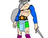 Coloring page Gladiator painted bybeth