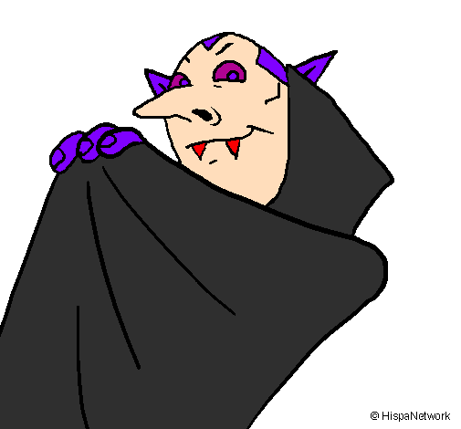 Coloring page Mysterious vampire painted bygabriel