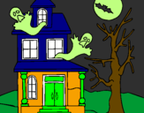 Coloring page Ghost house painted bybeth