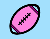 Coloring page American football ball II painted bybeth
