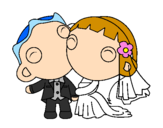 Coloring page Just married II painted bybeth