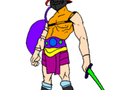 Coloring page Gladiator painted bydylan1