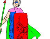 Coloring page Roman soldier II painted bydylan2