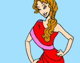 Coloring page Roman seductress painted bybeth