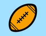 Coloring page American football ball II painted byjack 3